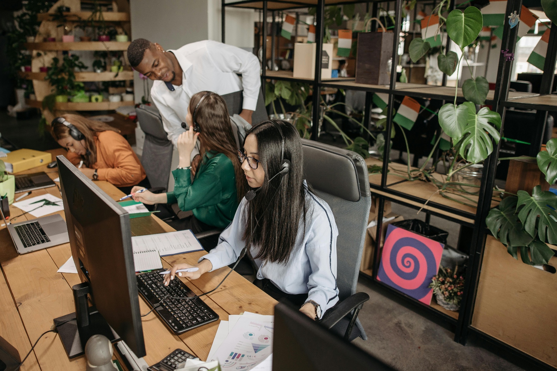 Founders reviewing financials together