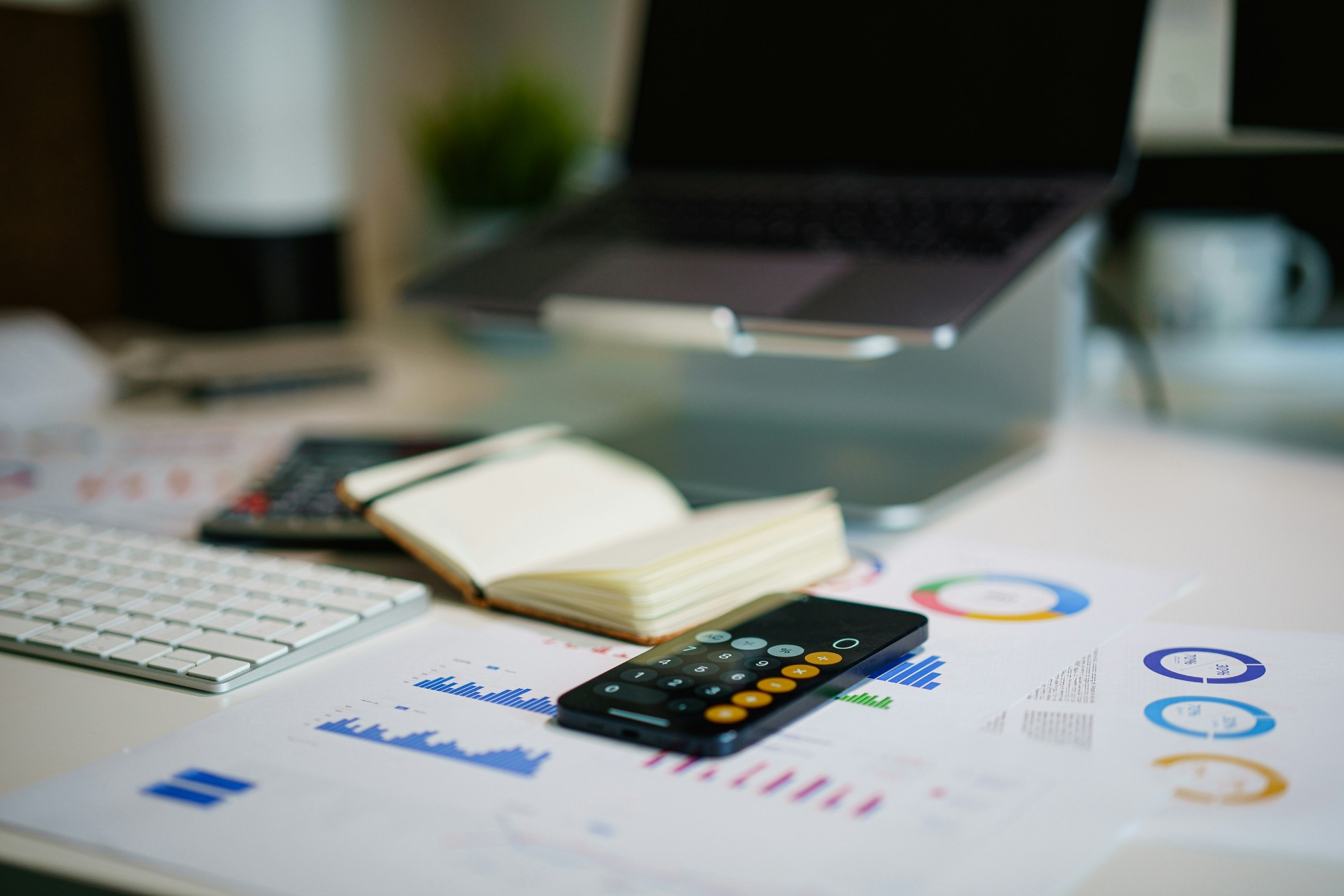 Accountant working with live data